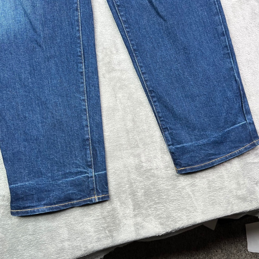 Old Navy O.G. Loose Jeans Womens 4 Dark Wash Solid Stretch High Rise Wide Leg - Picture 3 of 14